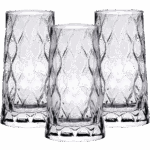 Szklanki Falowane Zestaw 3 Szklanek Do Napojów Drinków 475ml
