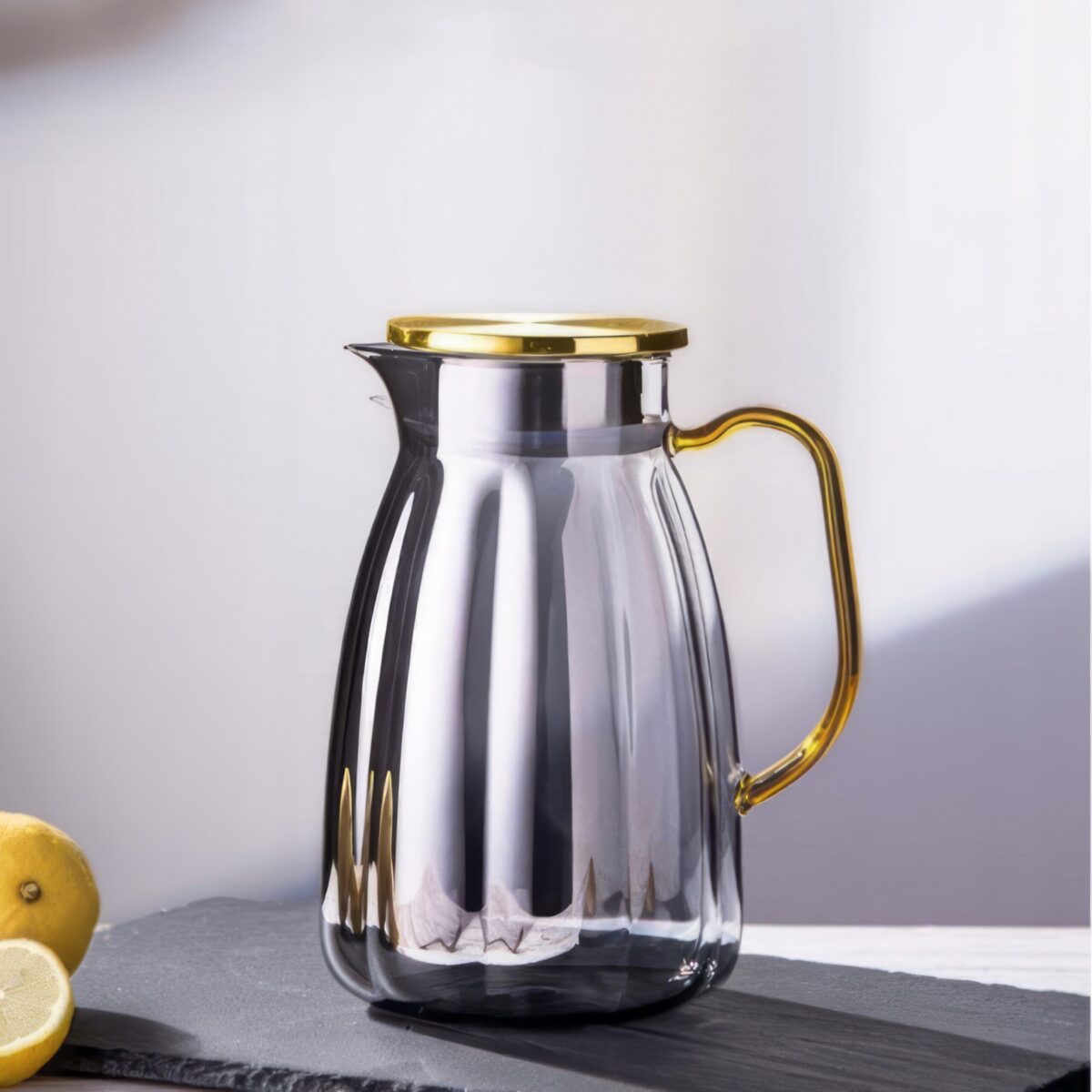 Szklany Dzbanek 1600ml i Szklanki 350ml Zestaw do Napojów Opalizujący Komplet - obrazek 5