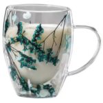 Szklanka do Herbaty Kawy Termiczna z Kwiatami w Środku 300ml