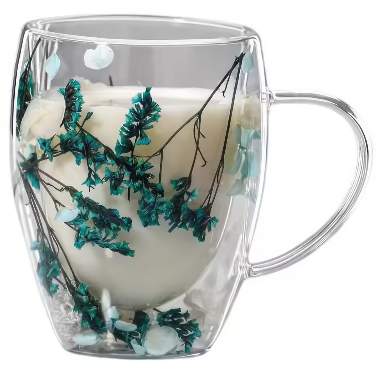 Szklanka do Herbaty Kawy Termiczna z Kwiatami w Środku 300ml - obrazek 1