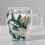 Szklanka do Herbaty Kawy Termiczna z Kwiatami w Środku 300ml - obrazek 2