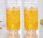 Szklanka Ryflowana Wysoka do Napojów Drinków Grube Szkło 420ml - obrazek 9