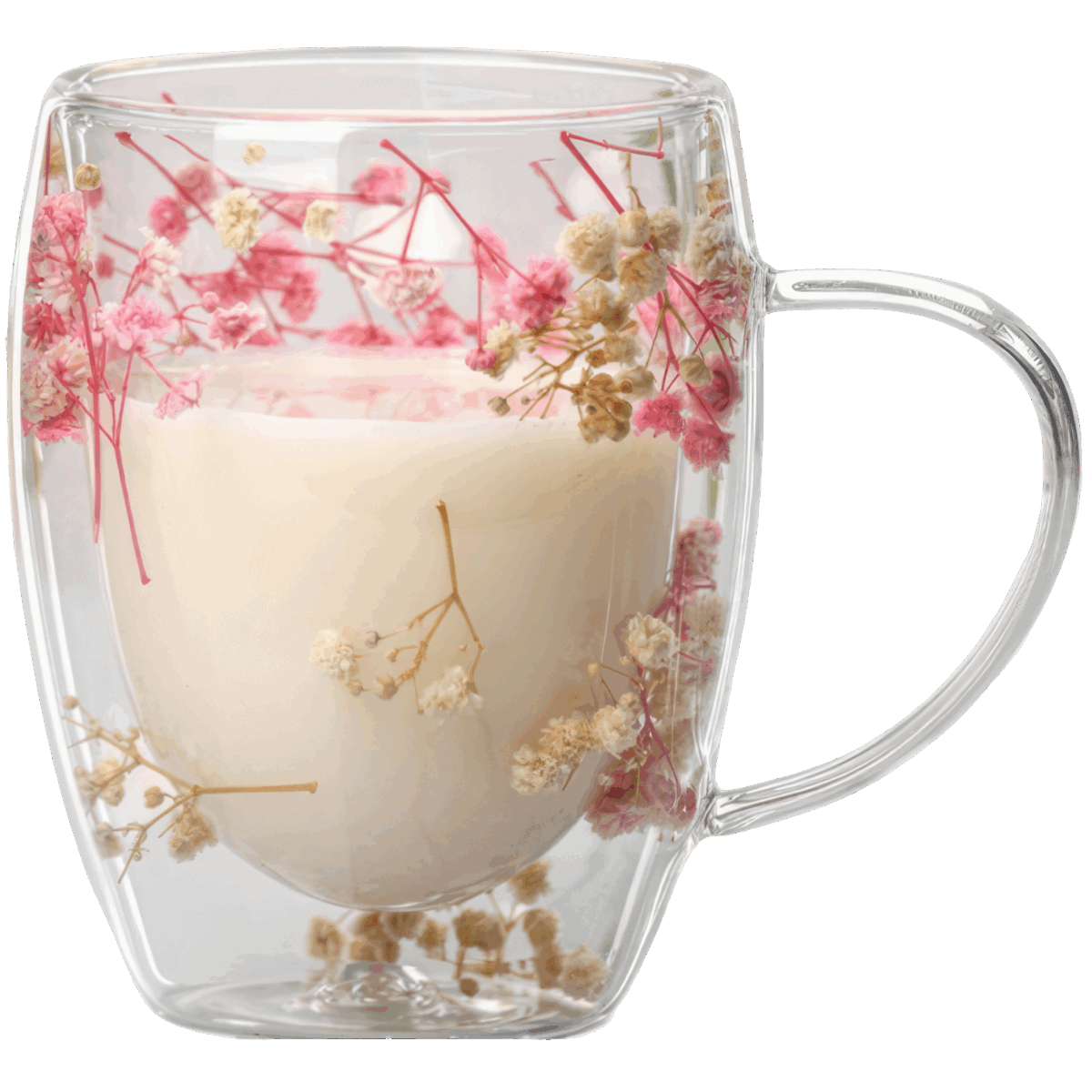 Szklanka do Herbaty Kawy Termiczna z Kwiatami w Środku 300ml - obrazek 1