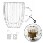 Szklanka Termiczna Ryflowana do Napojów Kawy Grube Szkło 250ml - obrazek 6