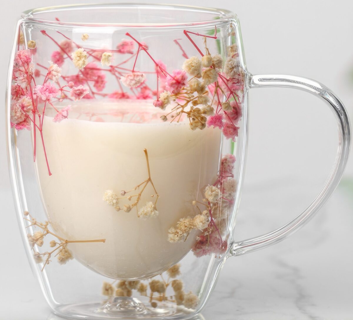 Szklanka do Herbaty Kawy Termiczna z Kwiatami w Środku 300ml - obrazek 4