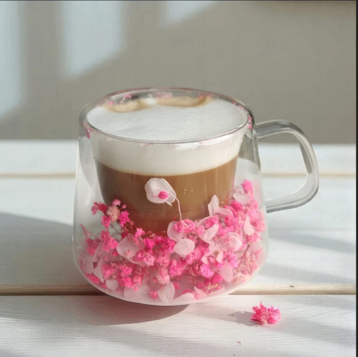 Szklanka Termiczna do Kawy Latte z Kwiatami w Środku 180ml - obrazek 6