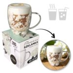 Szklanka Termiczna do Herbaty Kawy z Kwiatami w Środku 300ml - obrazek 5