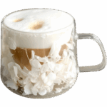 Szklanka Termiczna do Kawy Latte z Kwiatami w Środku 180ml