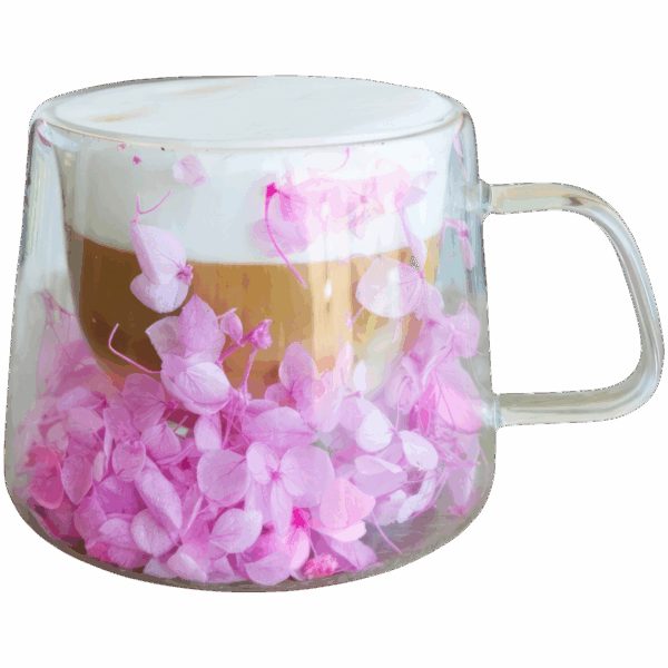 Szklanka Termiczna do Kawy Herbaty z Kwiatami w Środku 180ml