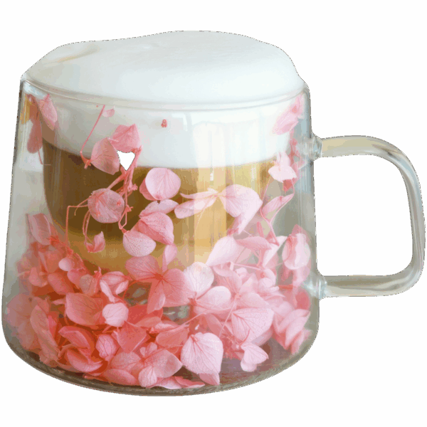 Szklanka Termiczna do Kawy Herbaty z Kwiatami w Środku 180ml