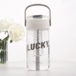Butelka, bidon na wodę z koszyczkiem i słomką 800 ML Lucky BD36 - obrazek 2