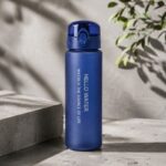 Butelka na wodę, sportowy bidon HELLO WATER 600ML niebieski BD68 - obrazek 2