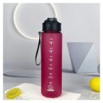 Butelka na wodę, sportowy bidon matowy 750ML bordowy ECARLA SPORTS BD49 - obrazek 4