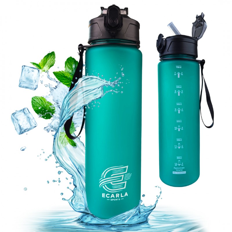 butelka-na-wode-sportowy-bidon-matowy-750ml-turkus-ecarla-sports-bd50 Butelka na wodę, sportowy bidon matowy 750ML turkus ECARLA SPORTS BD50 - obrazek 1