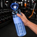 Butelka na wodę, sportowy bidon z miarką 680ML niebieski BD64N - obrazek 2
