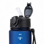 Butelka na wodę, sportowy bidon z miarką 750ML, matowy granat BD51 - obrazek 4