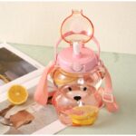 Butelka na wodę z uchwytem SWEET BEAR PINK 1000 ML BD27 - obrazek 2