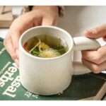 Ceramiczny, nakrapiany kubek z uchem 300 ml CUP21 - obrazek 4