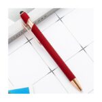 Długopis metalowy touch, tusz czarny, pen soft touch czerwień DL06 - obrazek 2