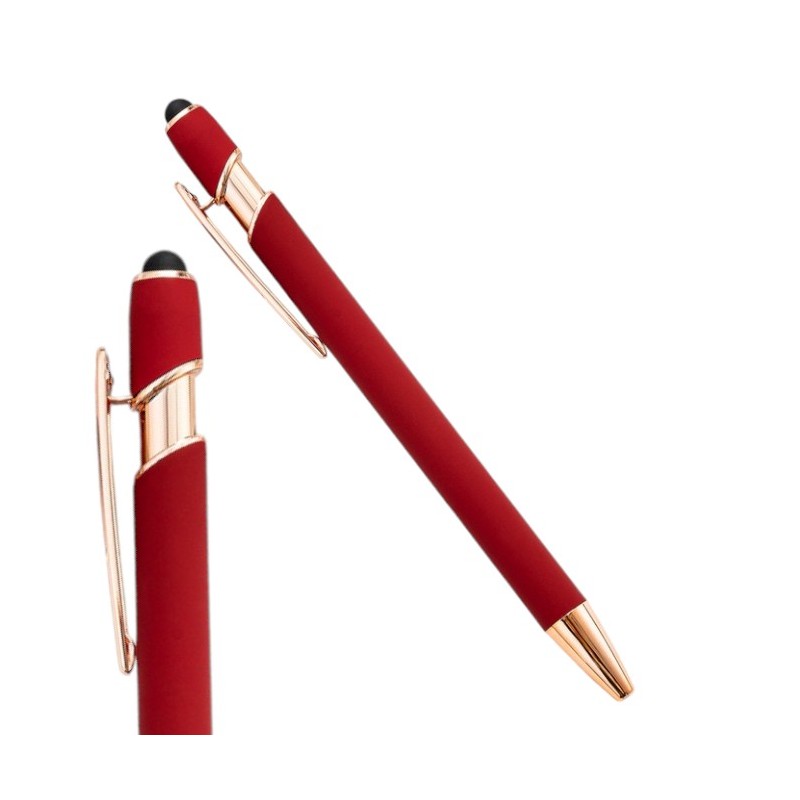 dlugopis-metalowy-touch-tusz-czarny-pen-soft-touch-czerwien-dl06 Długopis metalowy touch, tusz czarny, pen soft touch czerwień DL06 - obrazek 1