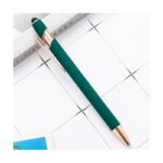 Długopis metalowy, tusz czarny, touch pen soft touch zieleń DL03 - obrazek 2