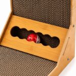 Drapak dla kota tekturowy z zabawką piłką XL 40x26x60cm KOT11 - obrazek 5