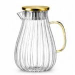 Dzbanek z falowanymi ściankami i uchwytem z pokrywką 1700 ml 1szt DZ05 - obrazek 3
