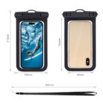ETUI WODOODPORNE, wodoszczelny pokrowiec na telefon, ze smyczą, czarny CASE09 - obrazek 2