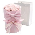 Flower box, bukiet zapachowych kwiatów mydlanych w pudełku 8szt. LED BUK24R