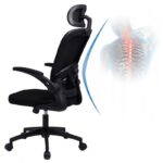 Fotel biurowy obrotowy "Mistral Black", mikrosiatka do biurka KO28CZ - obrazek 3