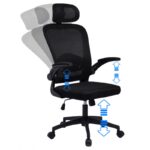 Fotel biurowy obrotowy "Mistral Black", mikrosiatka do biurka KO28CZ - obrazek 4