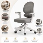 Fotel gamingowy, obrotowy do biurka dziecięcego KIDS GRAY KO53SZ - obrazek 5