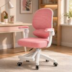 Fotel gamingowy, obrotowy do biurka dziecięcego KIDS LIGHT PINK KO53R - obrazek 4