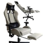 Fotel gamingowy obrotowy EvoChair z masażerem i regulowanymi podłokietnikami KO45SZ-MAT