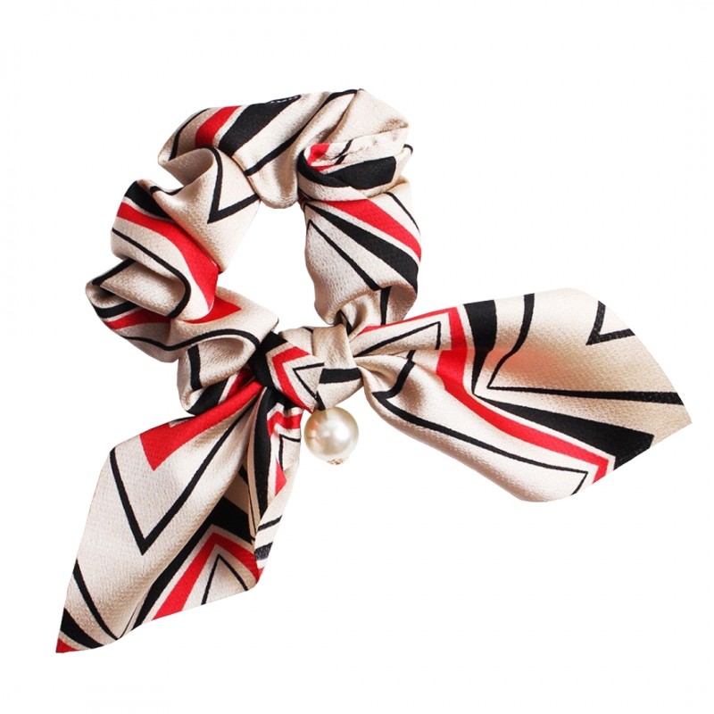 gumka-do-wlosow-apaszka-krotka-z-perelka-pin-up-gum70 Gumka do włosów apaszka krótka z perełką PIN UP GUM70 - obrazek 1