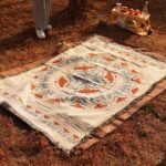 Koc BOHO pleciony, narzuta dwustronny frędzle 130x180cm KOC15WZ3 - obrazek 5