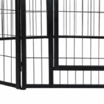 Kojec metalowy, klatka dla psa z bramką, składany wybieg, 8 paneli 80x80 KOT32 - obrazek 3