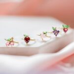 Kolczyk ze stali szlachetnej platerowanej 14k złotem z kryształkiem nausznica fruity 1szt  K1546WZ1 - obrazek 2