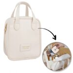Kosmetyczka organizer na kosmetyki z rączką 17x7x19cm kremowa KS128B