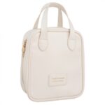 Kosmetyczka organizer na kosmetyki z rączką 17x7x19cm kremowa KS128B - obrazek 4