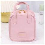 Kosmetyczka organizer na kosmetyki z rączką 17x7x19cm różowa KS128R - obrazek 5