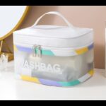 Kosmetyczka rozkładana WASHBAG kuferek krem KS75 - obrazek 2