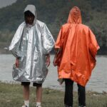 Kurtka, Peleryna przeciwdeszczowa, wodoodporna, termiczna z kapturem PEL03POM - obrazek 5