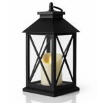 Lampion dekoracyjny LED z imitacją świecy 14 x 30 cm - LAMP56WZ1 - obrazek 2