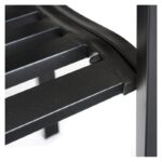 Ławka ogrodowa z oparciem, parkowa, metalowa z PCV, 118 x 50 x 75cm czarna LAW01 - obrazek 5