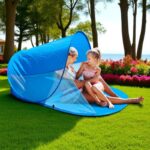 Namiot plażowy, przewiewny parawan, składany w pokrowcu 200x120cm AR15N - obrazek 2