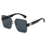 Okulary przeciwsłoneczne BLACK zdobienie BLINK GOLD OK390 - obrazek 3