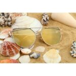 Okulary przeciwsłoneczne GLAM ROCK FASHION Złote OK21WZ19 - obrazek 2