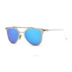 OKULARY PRZECIWSŁONECZNE LUSTRZANE MODEL SHINE SREBRNO-NIEBIESKIE OK6 - obrazek 2
