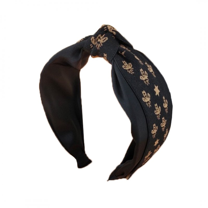 opaska-do-wlosow-turbanka-czarna-o450cz OPASKA DO WŁOSÓW TURBANKA CZARNA O450CZ - obrazek 1